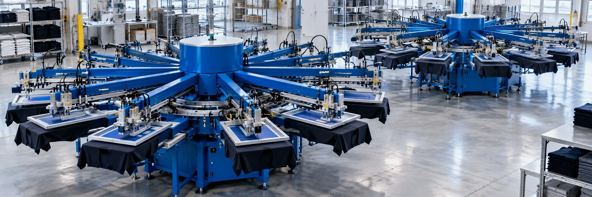 Circular textile screen-printing equipment – AI-generated cover image from the MHM white paper